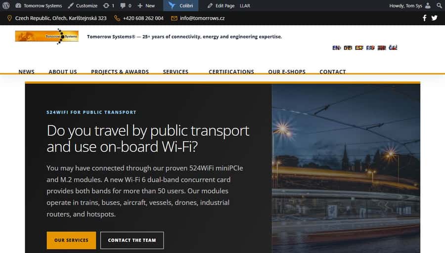 Tomorrow Systems deployed website preview